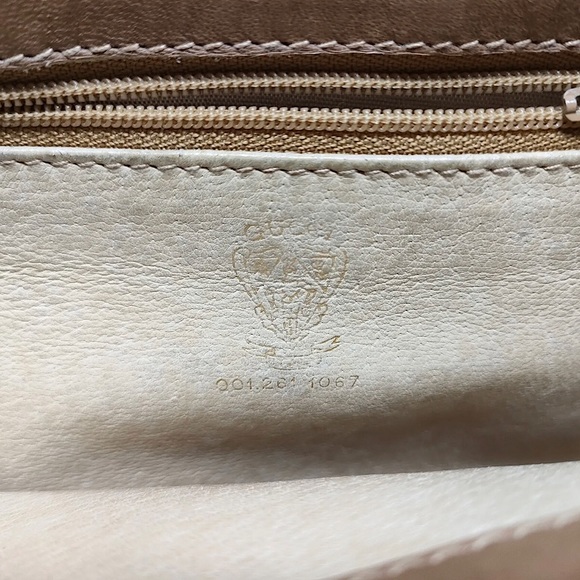 GUCCI GG Monogram Leather Canvas Single Flap Saddle Crossbody Shoulder Bag 21cm - Picture 7 of 17